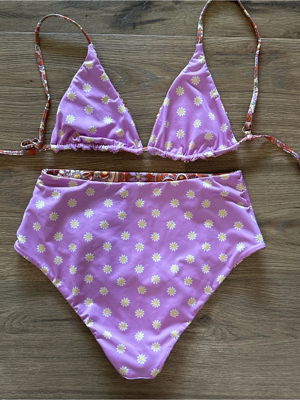 Billabong Smile Floral Retro Print Bikini Swim Set New - Picture 7 of 9